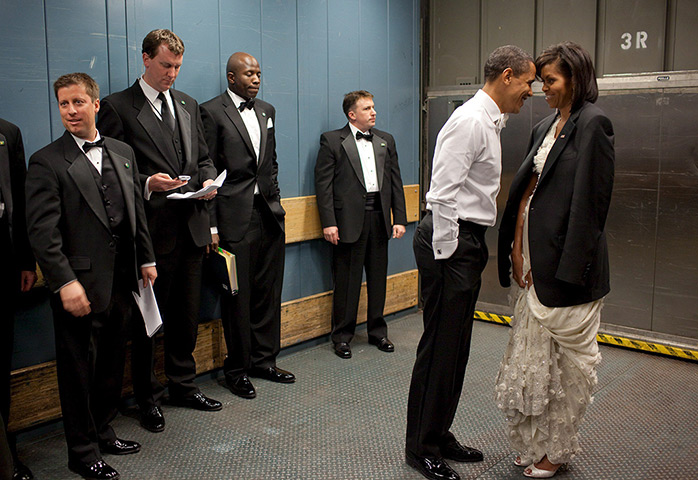 Michelle Obama at 50: January 24, 2009: President Barack Obama and First Lady Michelle Obama, rid