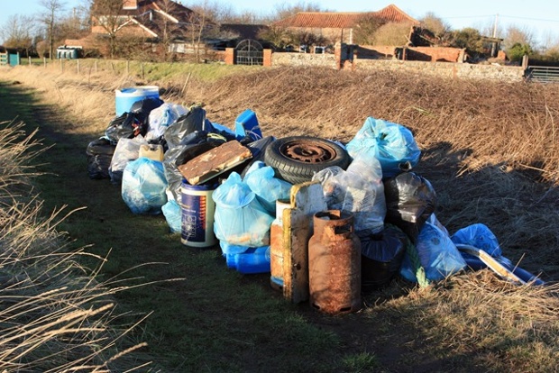 'Yorkshire WIldlife Trust, owners of Spurn Point, asked for help clean up after the December tidal surge. On one short stretch two volunteers gathered 2 car wheels, 5 oil drums, 1 large canister, 4 plastic buckets, 3 fish trays and 14 bags of miscellaneous plastic junk.'