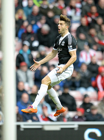 sunderland v southampton: Jay Rodriguez celebrates