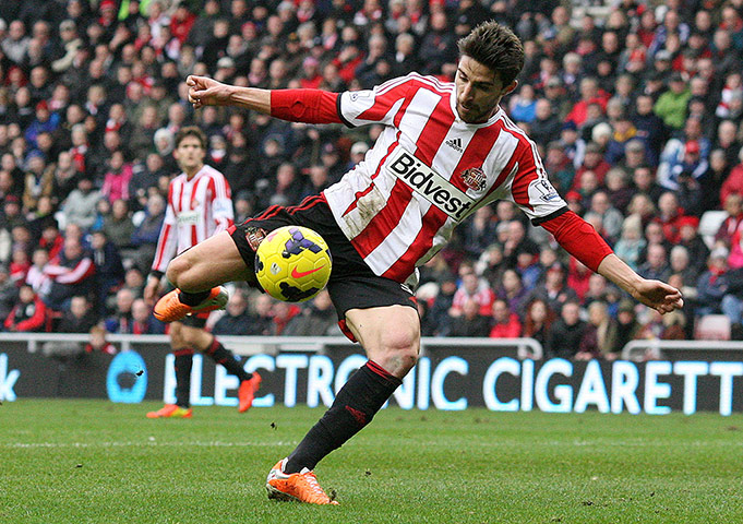 sunderland v southampton: Sunderland's Italian striker Fabio Borini scores