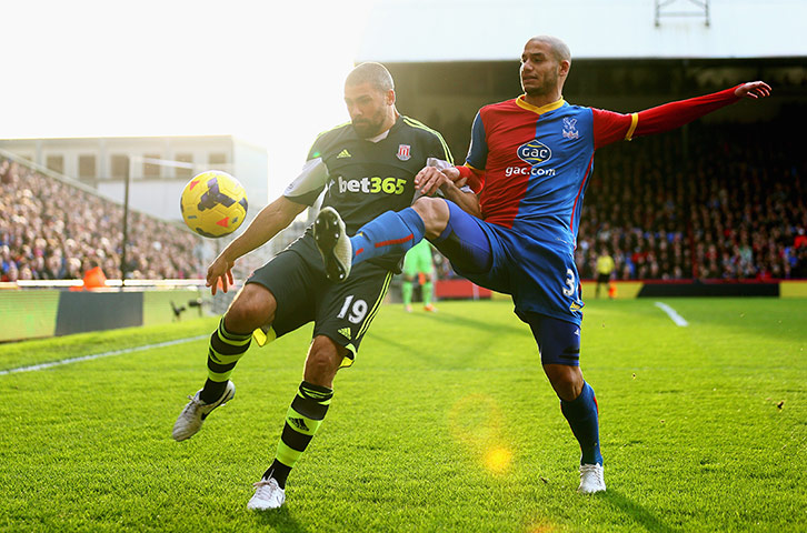 Saturday Round up:  Jonathan Walters attempts to clear the ball