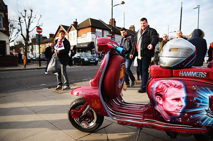 Saturday Round up: A scooter featuring a mural of former West Ham United legend Bobby Moore
