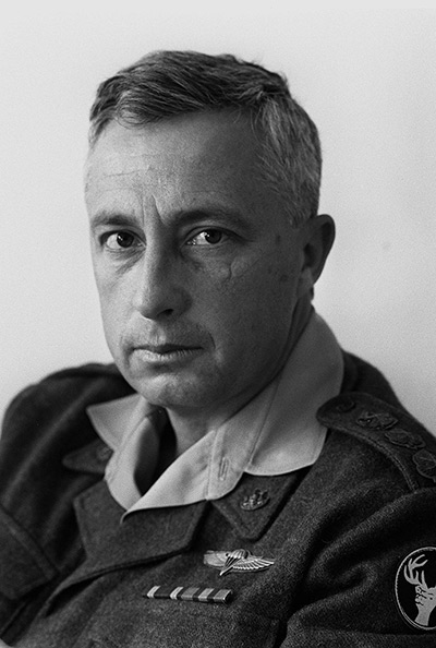 Arial Sharon in pictures: 1966: Israeli army training division chief 