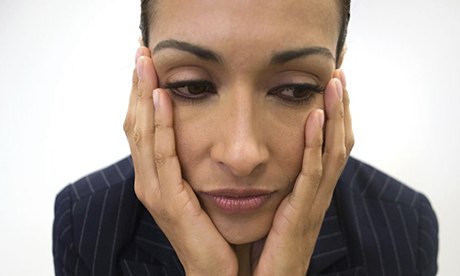 Stressed business woman