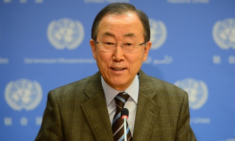 UN secretary-general Ban Ki-moon announces the invitation to Iran in New York on Sunday.