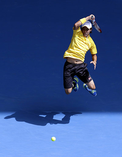 aussie open day 8: Kei Nishikori