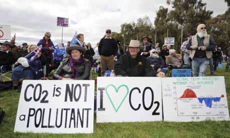 anti-carbon tax protestors Australia