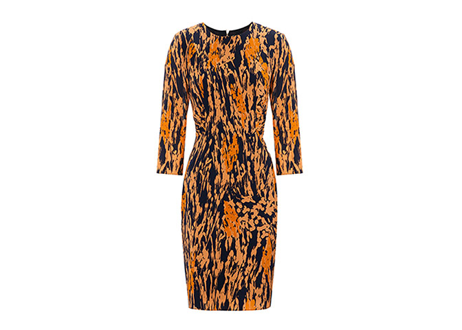 Prints: Printed clothes - spray paint orange and black dress by Whistles