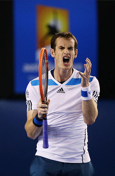 Murray v Federer: Andy murray reacts