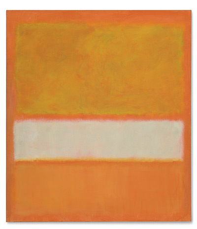 Christie's top ten lots: Mark Rothko, No. 11 (Untitled), oil on canvas, painted in 1957. Sold at $46