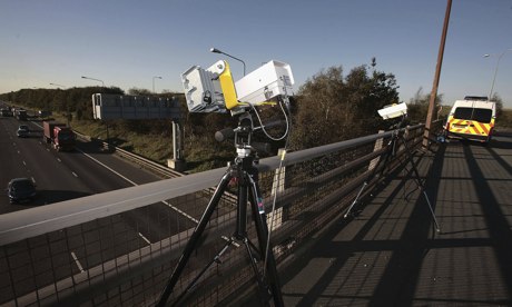 A CCTV camera and infra-red vehicle numberplate recognition camera