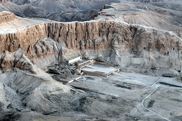 20 Photos: The Temple of Queen Hatshepsut is photographed from a hot air balloon