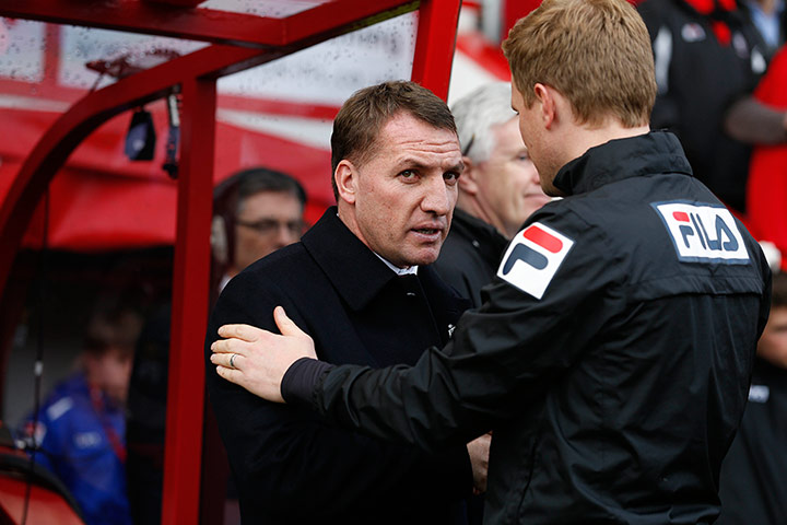 Bournemouth v  Liverpool : Brendan Rodgers and Eddie Howe shake hands 