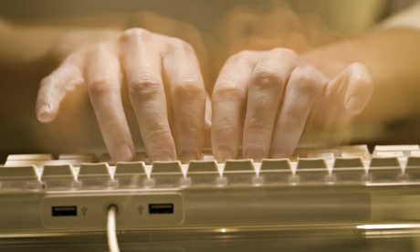 Typing on computer keyboard