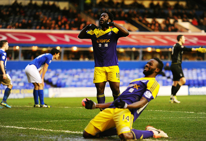 Saturday's games: Wilfried Bony celebrates