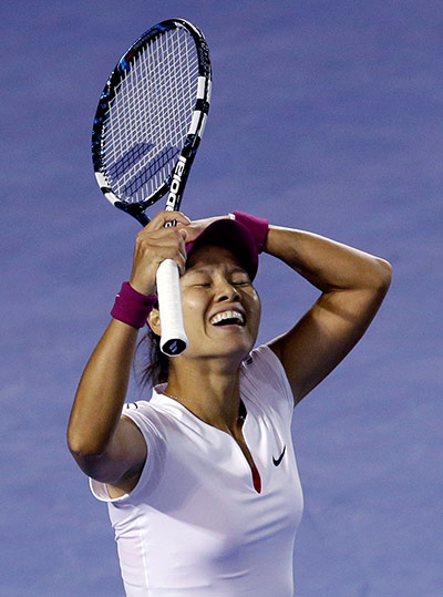 women's final: Li Na celebrates