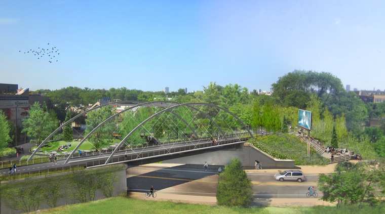 Imitation high lines: The 606 in Chicago is a park and trail system, which includes the Bloomingd