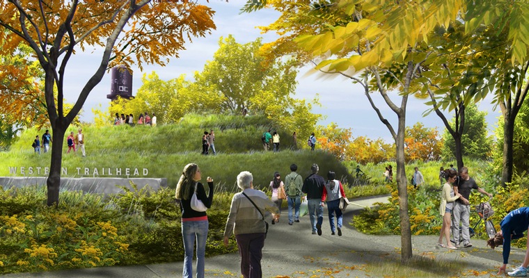 Imitation high lines: The old railway is being transformed into a 2.7 mile long elevated trail sp