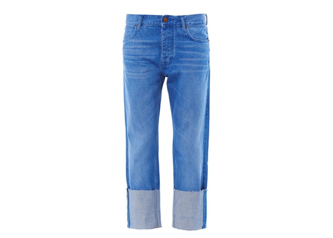 Jeans: The best jeans - Blue loose fit roll up jeans by MIH Jeans