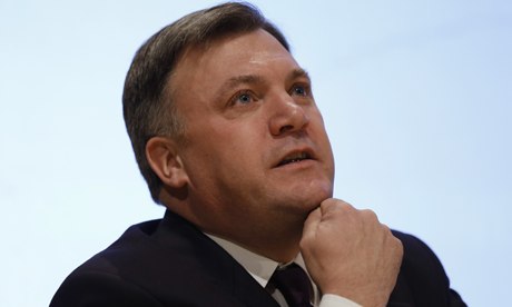 Britain's Shadow Chancellor Ed Balls speaks at the Fabian Society's annual conference in London