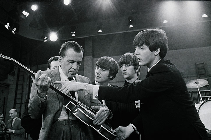 Beatles in America: Paul McCartney Giving Ed Sullivan Guitar Lessons