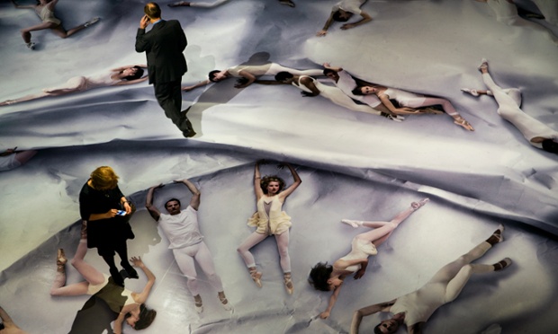 French artist JR's eye popping installation at the Lincoln Centre in New York.