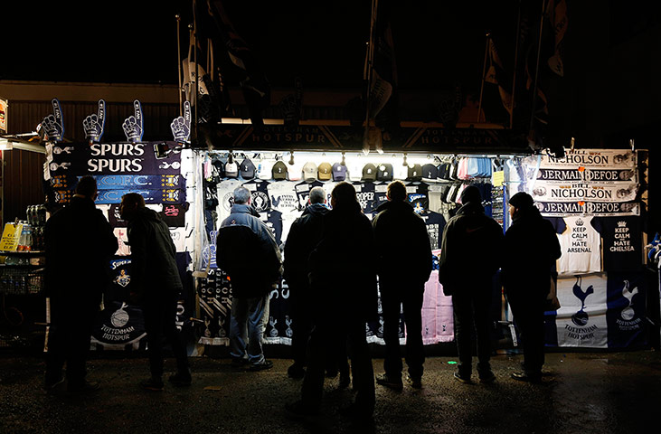 Tottenham v Man City: Perusing the merchandise outside White Hart Lane