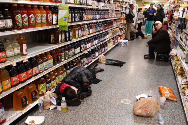 Camping out in a supermarket: residents of Atlanta, Georgia were stranded in a Publix grocery store due to a snow storm. The rare winter storm gripped the US South, killing five people, stranding children overnight at their schools, and causing traffic chaos across many states.
