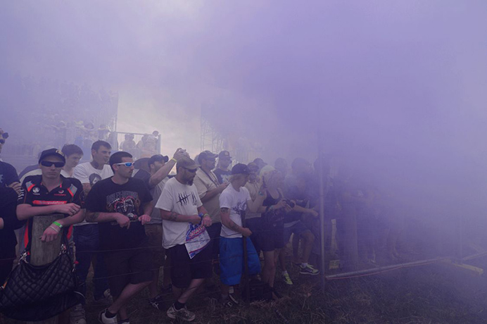 Summernats: Spectators brave the purple smoke