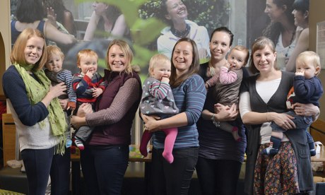 Mothers in Eastleigh with their one-year-old children