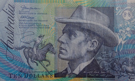 An Australian ten-dollar note featuring Banjo Paterson