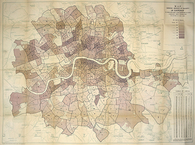 Maps: 1891 Booth’s poverty map of London