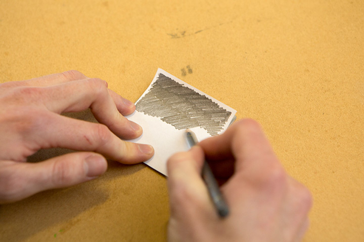 Lino cutting card: Nick Morley linocut card how to for Do Something