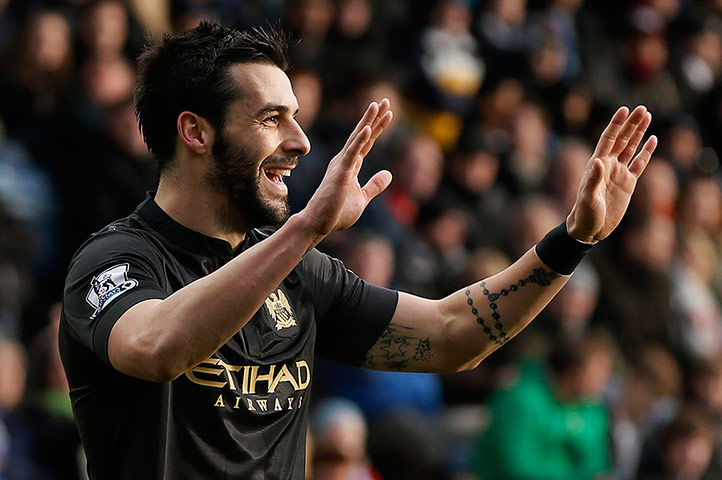 FA Cup 3rd round: Manchester City's Negredo celebrates