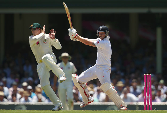 test day 3: Ben Stokes thwacks the ball