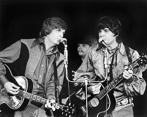 Phil Everly: The Everly Brothers performing at Caesars Palace, Las Vegas, 1970 