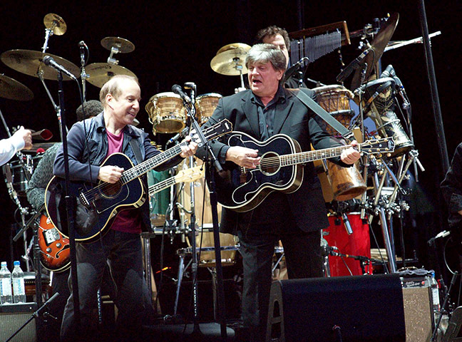 Phil Everly: Paul Simon and Phil Everly. The Everly Brothers joined  Simon and Garfunkel