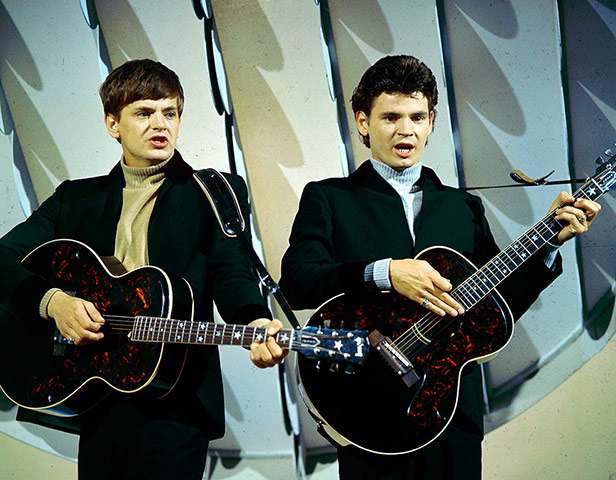 Phil Everly: Everly Brothers, Phil and Don performing on TV in the 1960s