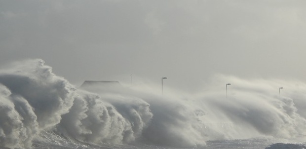 The promenade in Trearddur Bay takes a serious battering - debris was strewn all across the road 100m behind, writes the reader who captured this image.