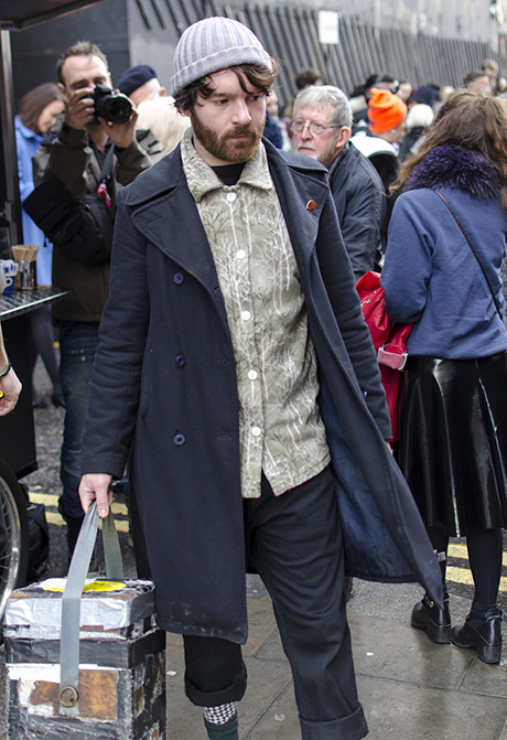 Street style at London Collections: Men AW 14 shows.