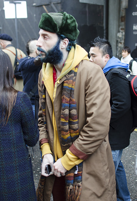 Street style at London Collections: Men AW 14 shows.