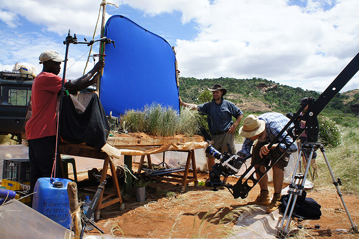 Hidden Kingdoms: Cameraman Jonathan Jones uses a special filming set built on location in Ke