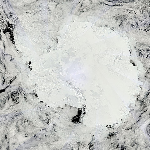 Month in Space: True-color mosaic of Antarctica