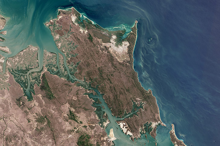 Month in Space: Curtis Island