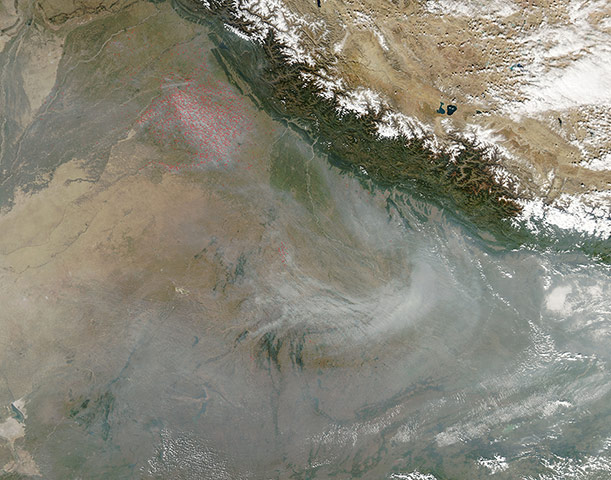 Month in Space: Fires continued to burn in northwest India