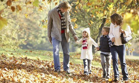 family in a park