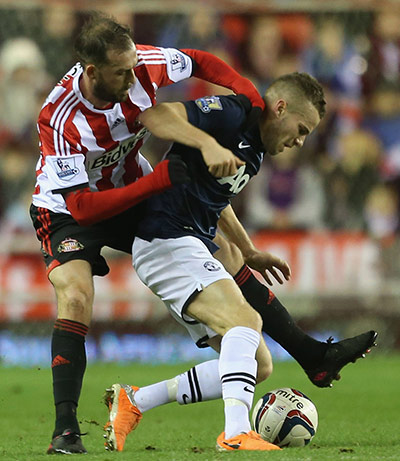 Sunderland versus Utd: Tom Cleverley and Steven Fletcher