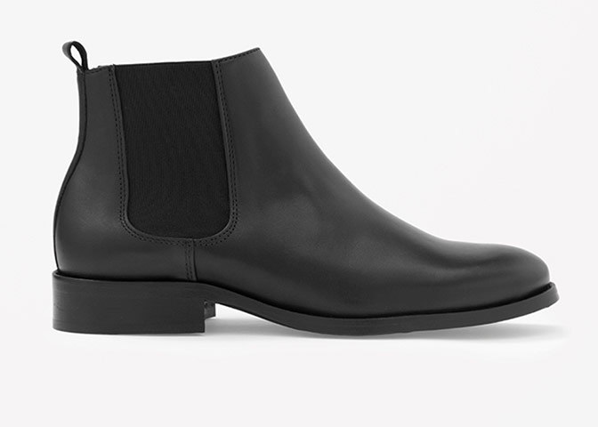 Mens shoes: Men's shoes - plain black chelsea boots by Cos