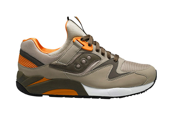 Mens shoes: Men's shoes - olive, brown and orange trainers by Saucony