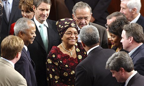 ELLEN JOHNSON-SIRLEAF, BILL FRIST, TED STEVENS